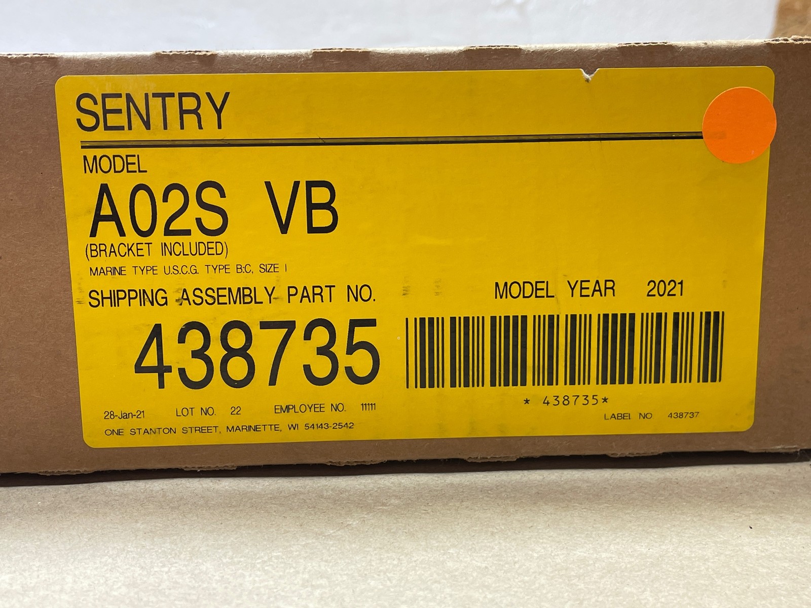 Ansul Sentry 438735 A02SVB Dry Chemical Fire Extinguisher w/ Vehicle Bracket