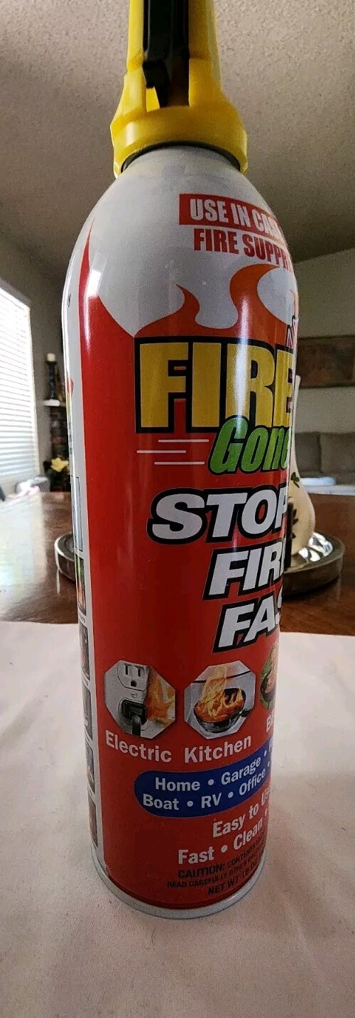 Fire Suppressant Fire Stopper gone, Fire Fighter, Fast Use In Case Of Fire 16oz