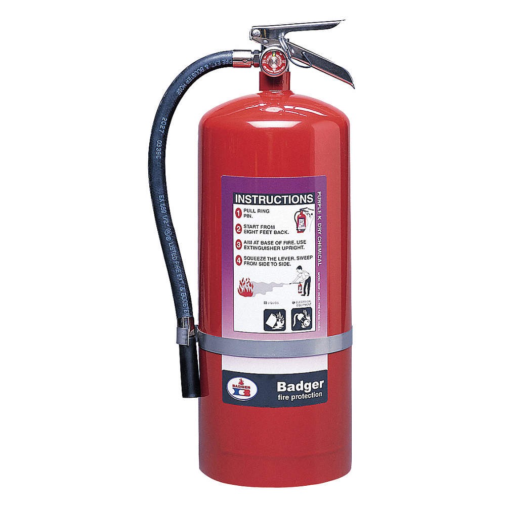 BADGER B20P Fire Extinguisher,Steel,Red,BC 20JK24