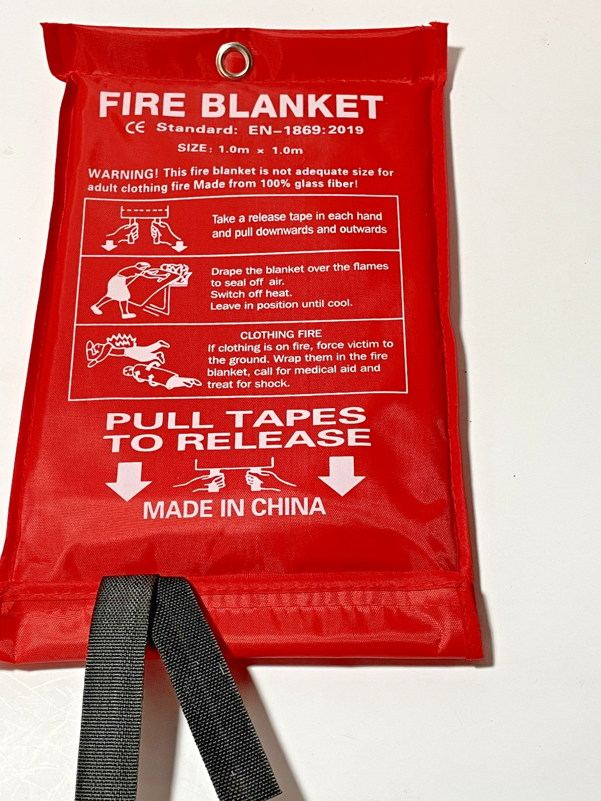 NEW Fire Blanket 1.0m X 1.0m EN-1869:2019