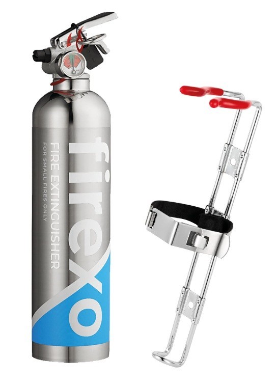 FIREXO Small Stainless Steel All Fires Fire Extinguisher Dry Powder Race Car Lot