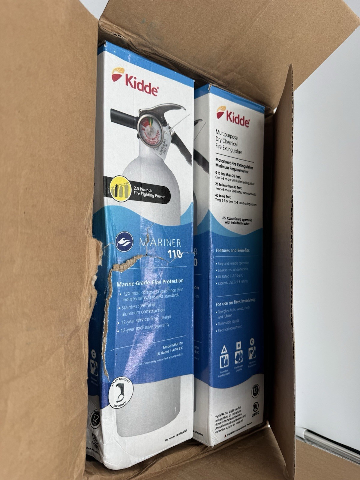Fire Extinguisher for Boats, Single-Use 1A10BC