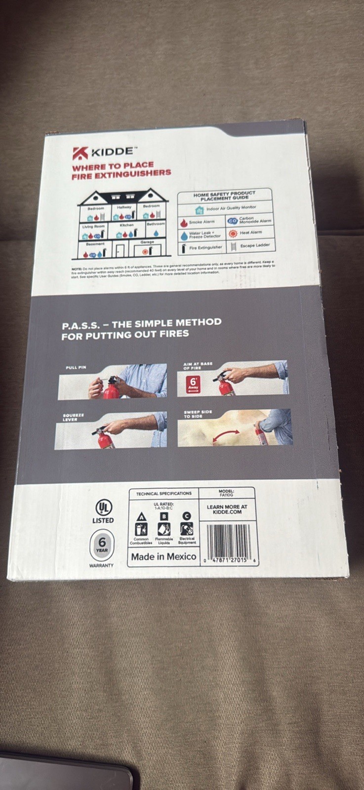 2 pack fire extinguisher dry chemical powder home office shop safety 1-a:10-b:c