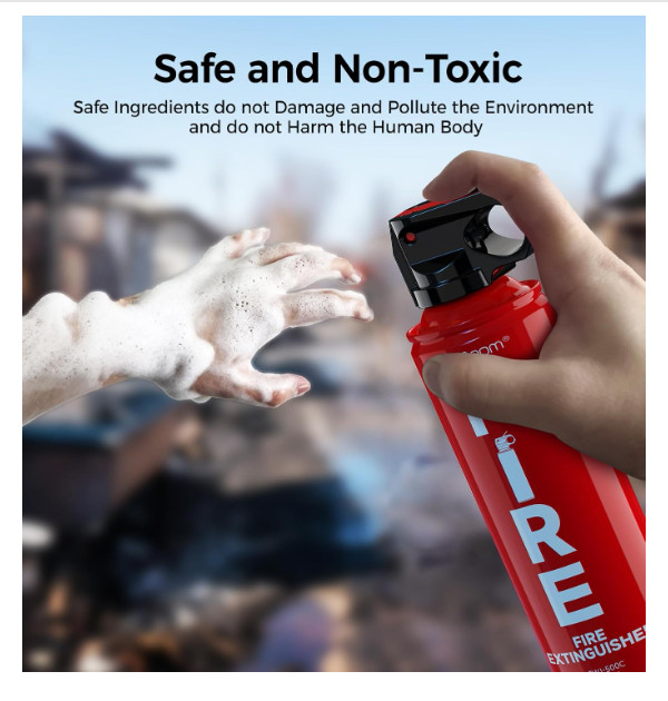 2-Pack Fire Extinguisher for Home, Kitchen, Car, and Grill with Mounting Bracket