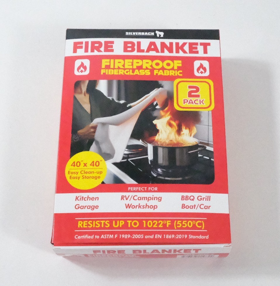 Silverback 40″ X 40″ Fireproof Fiberglass Fire Blanket 2 Pack