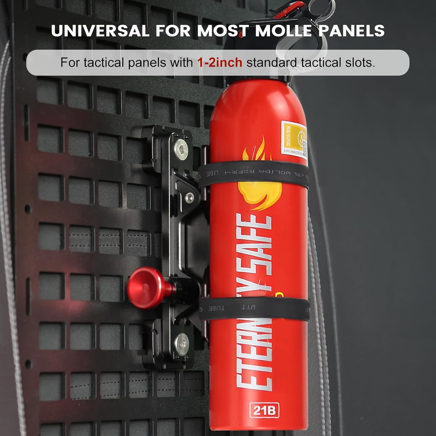 MOLLE Panel Fire Extinguisher Mount Kit-Aluminum Quick Release Car Fire Extingui
