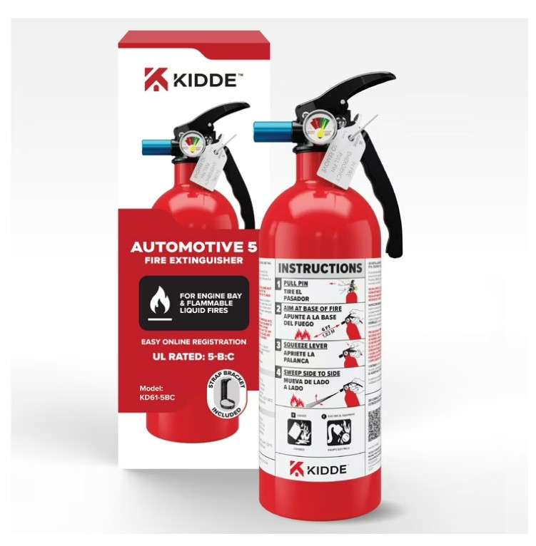(2 pack) Kidde Fire Extinguisher for Vehicles, Single-Use, Dry Chemical, 5BC, St