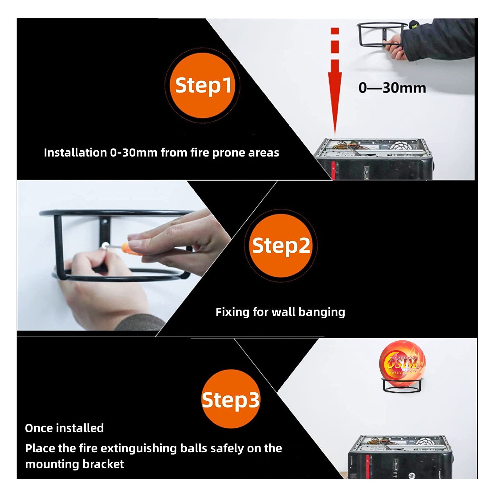 Self-Exciting Fire Extinguisher ball for Kitchen Car Electric Box Garage house