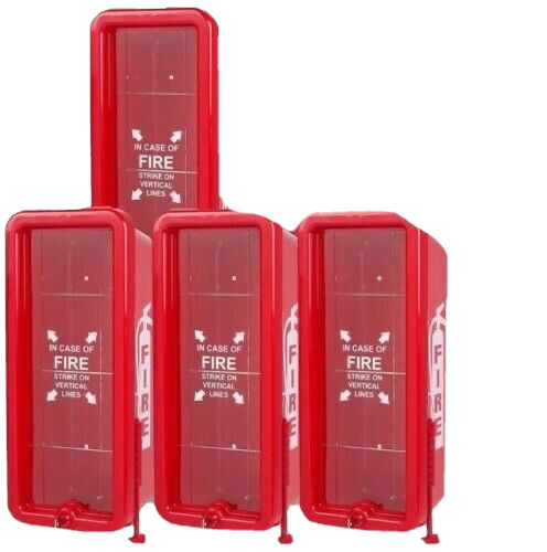 ✅🔥🧯(4-PACK) NEW 5lb FIRE EXTINGUISHER CABINET WITH PLEXI GLASS, LOCK & HAMMER