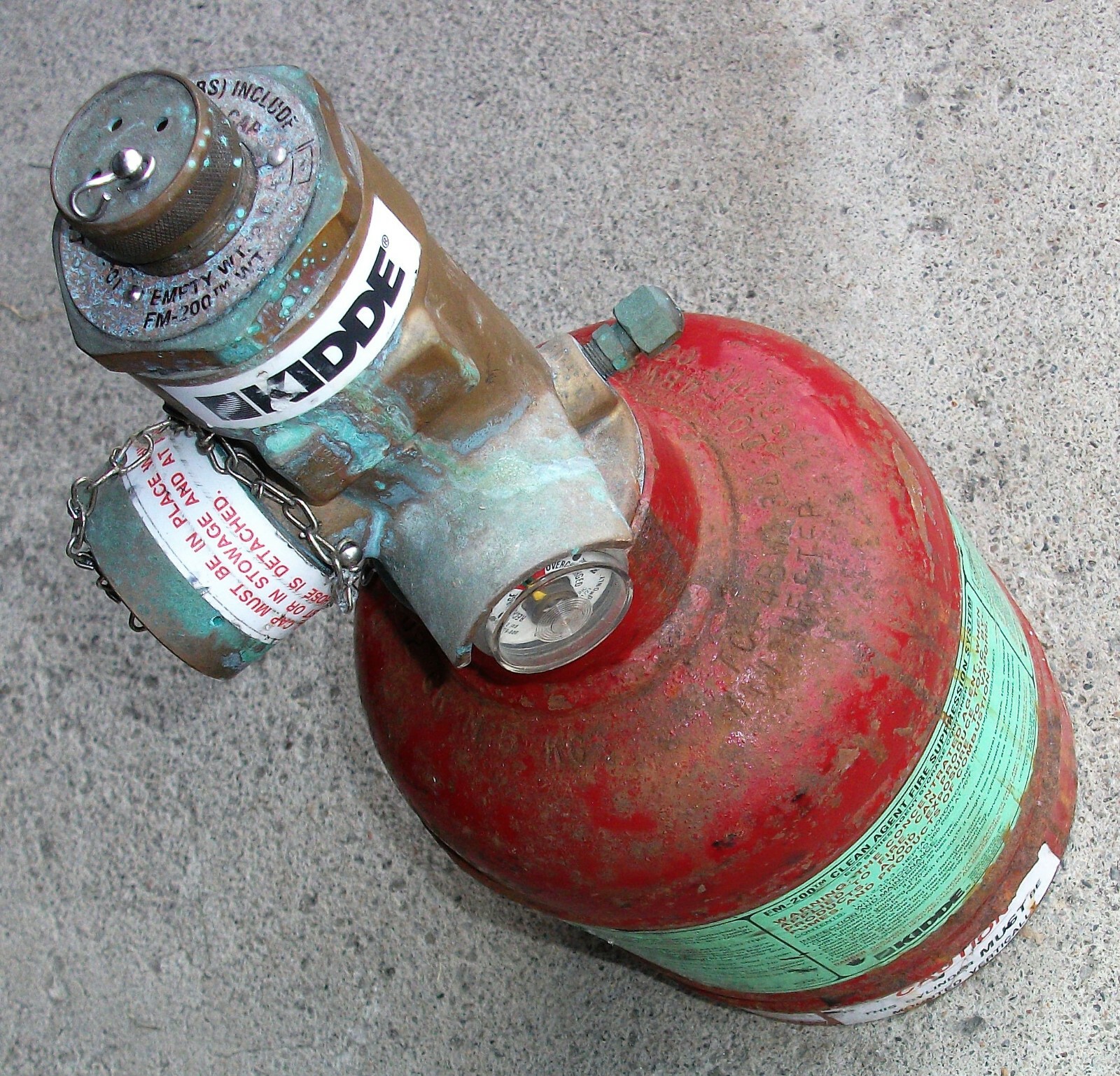 FM 200 KIDDE CLEAN AGENT FIRE SUPPRESSION SYSTEM COMPUTER ROOM EXTINGUISHER USED