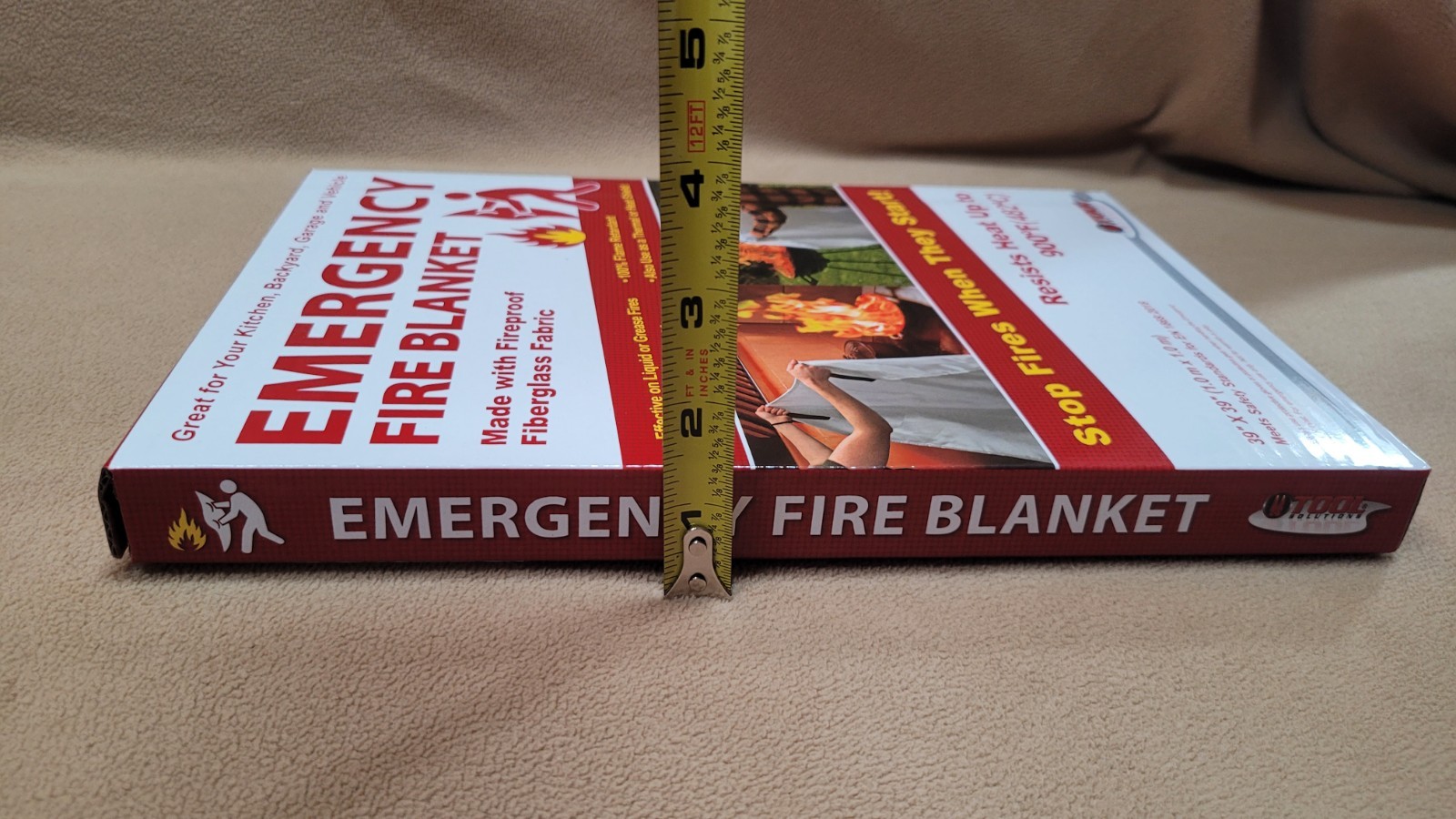 Emergency Fire Blanket 39” x 39” Kitchen Home Fiberglass Fireproof Heat Shield