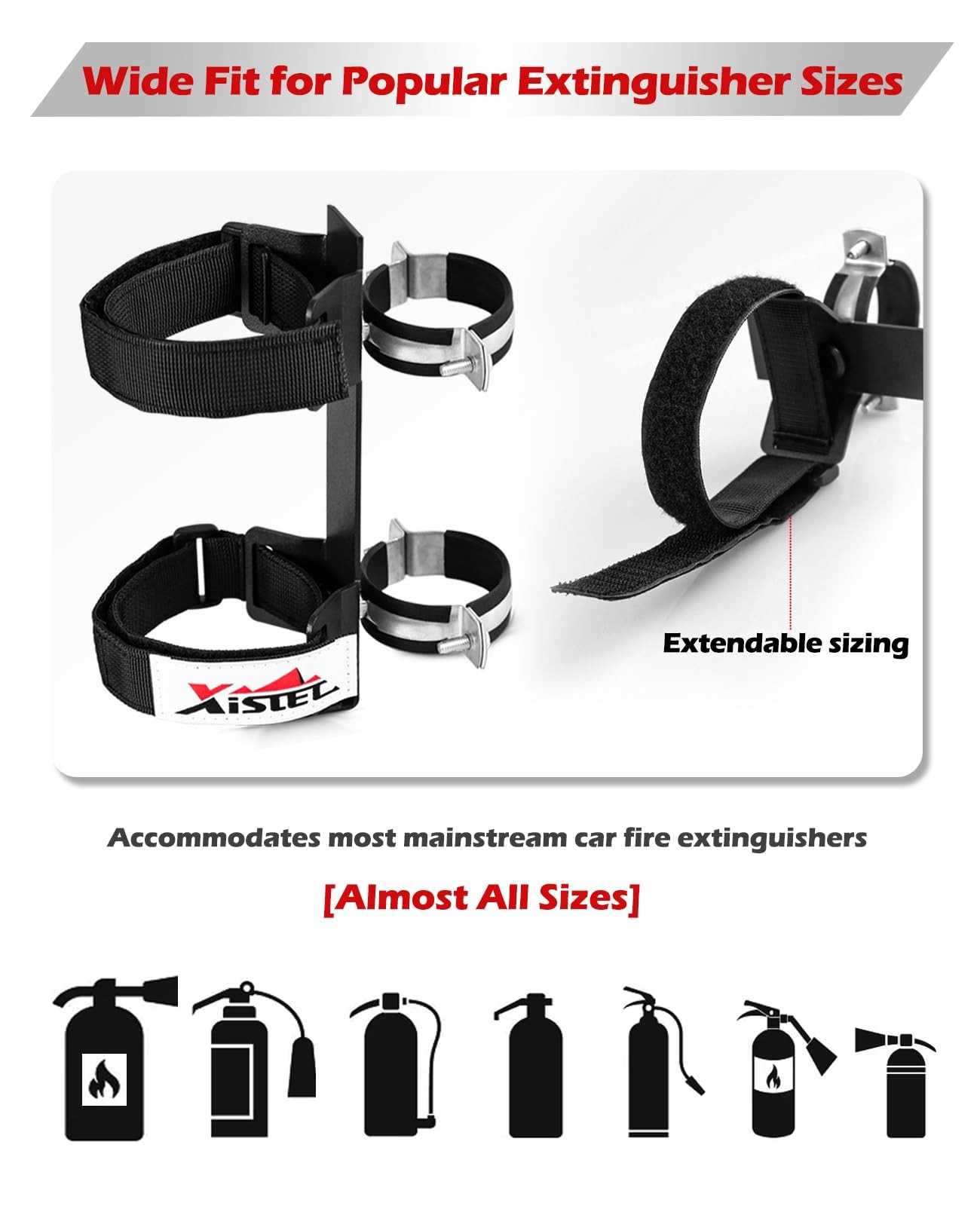 Quick Release UTV Fire Extinguisher Mount Kit Fire Extinguisher Holder Adjust