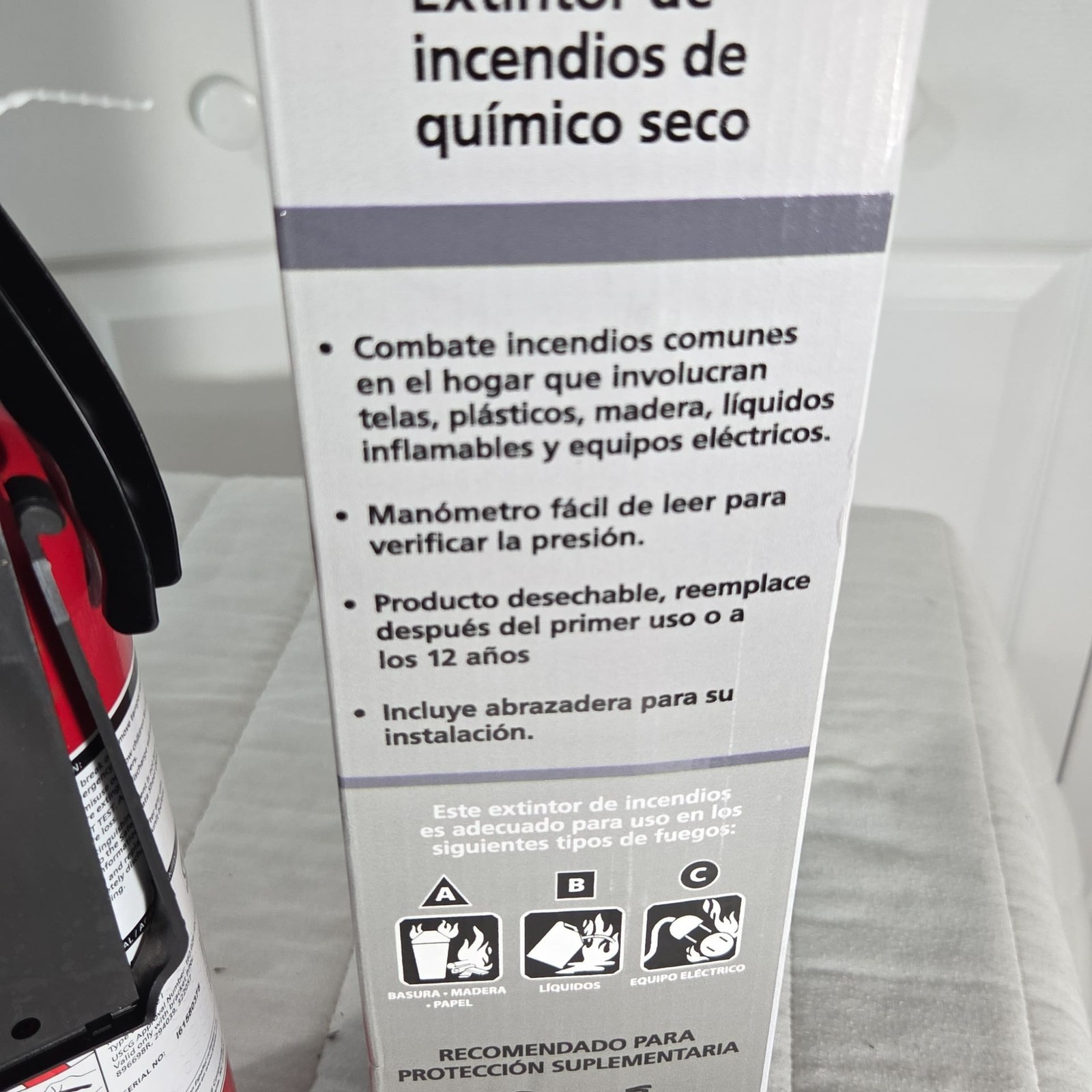 Kidde Home Multi-Purpose Dry Chemical Fire Extinguisher UL Rated 1-A:10-B:C