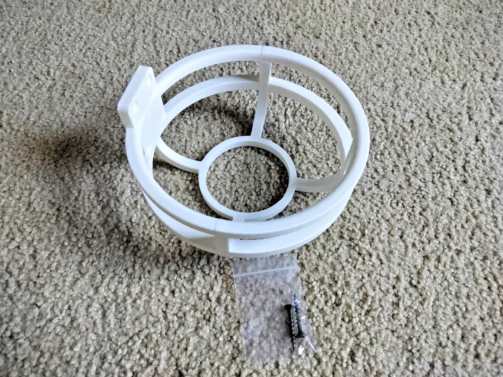 Fire Ball Extinguisher Wall Mount Bracket w/ Screws *WHITE*