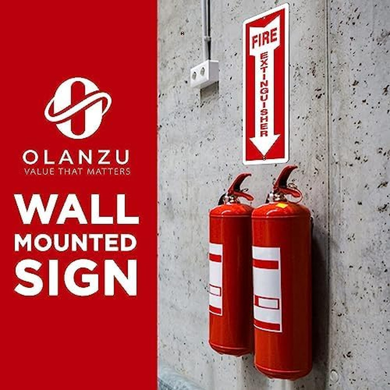 Fire Extinguisher Signs for Business – Pack of 100 – Metal Fire Extinguisher Sig