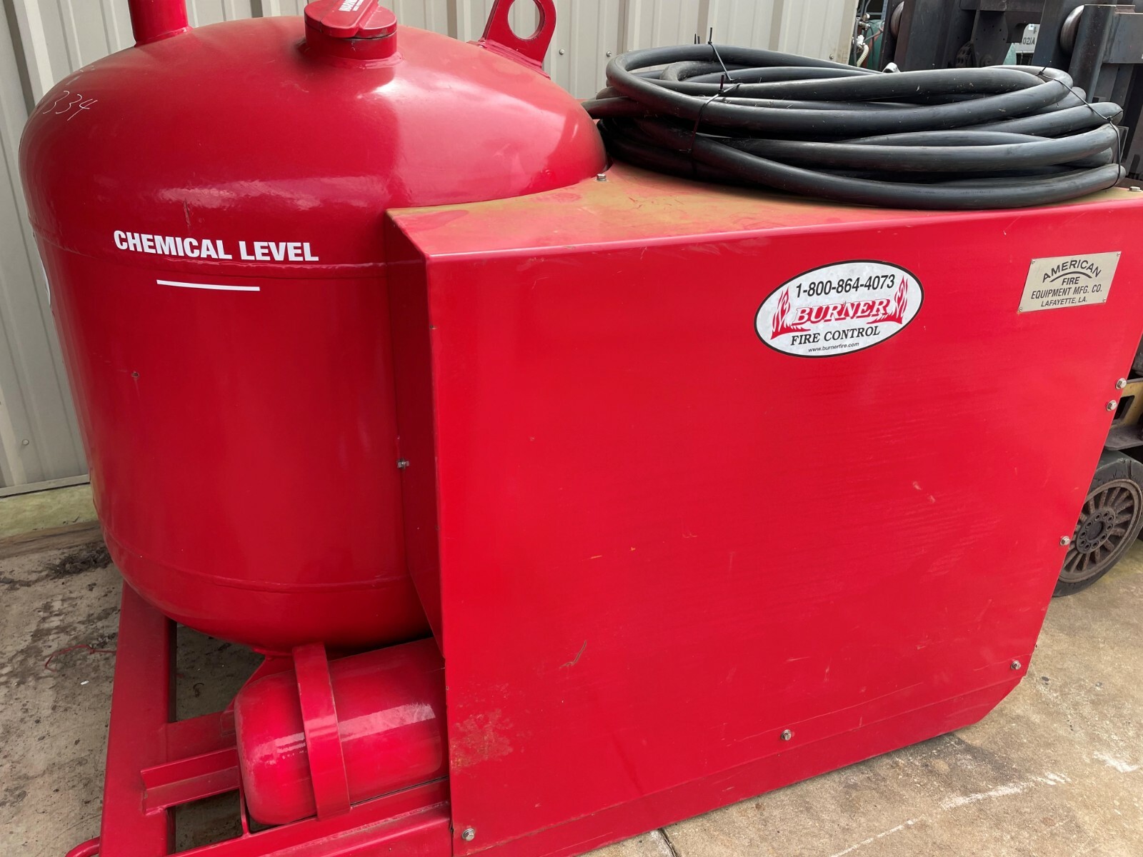 Industrial Fire Extinguisher System 1,500LB Dry Chemical Powder Skid Mounted