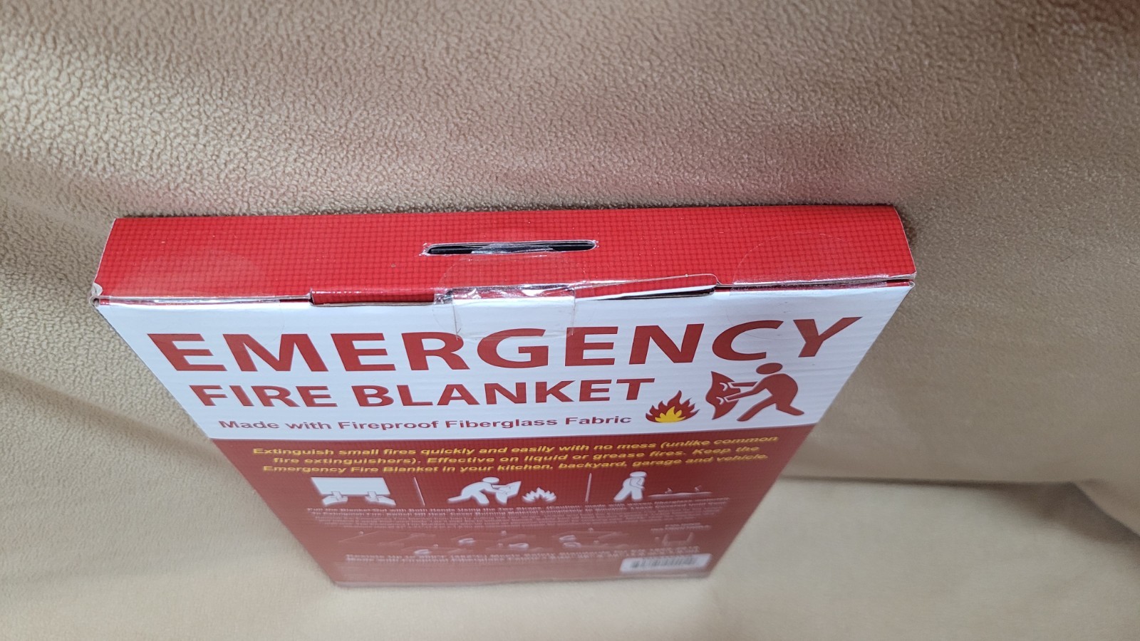 Emergency Fire Blanket 39” x 39” Kitchen Home Fiberglass Fireproof Heat Shield