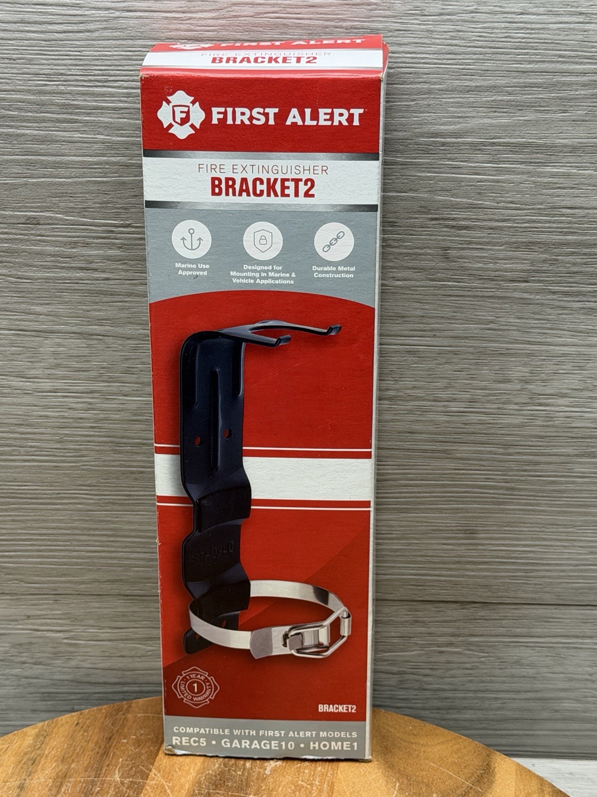 First Alert Heavy Duty Fire Extinguisher Mounting Brackets, Three Total