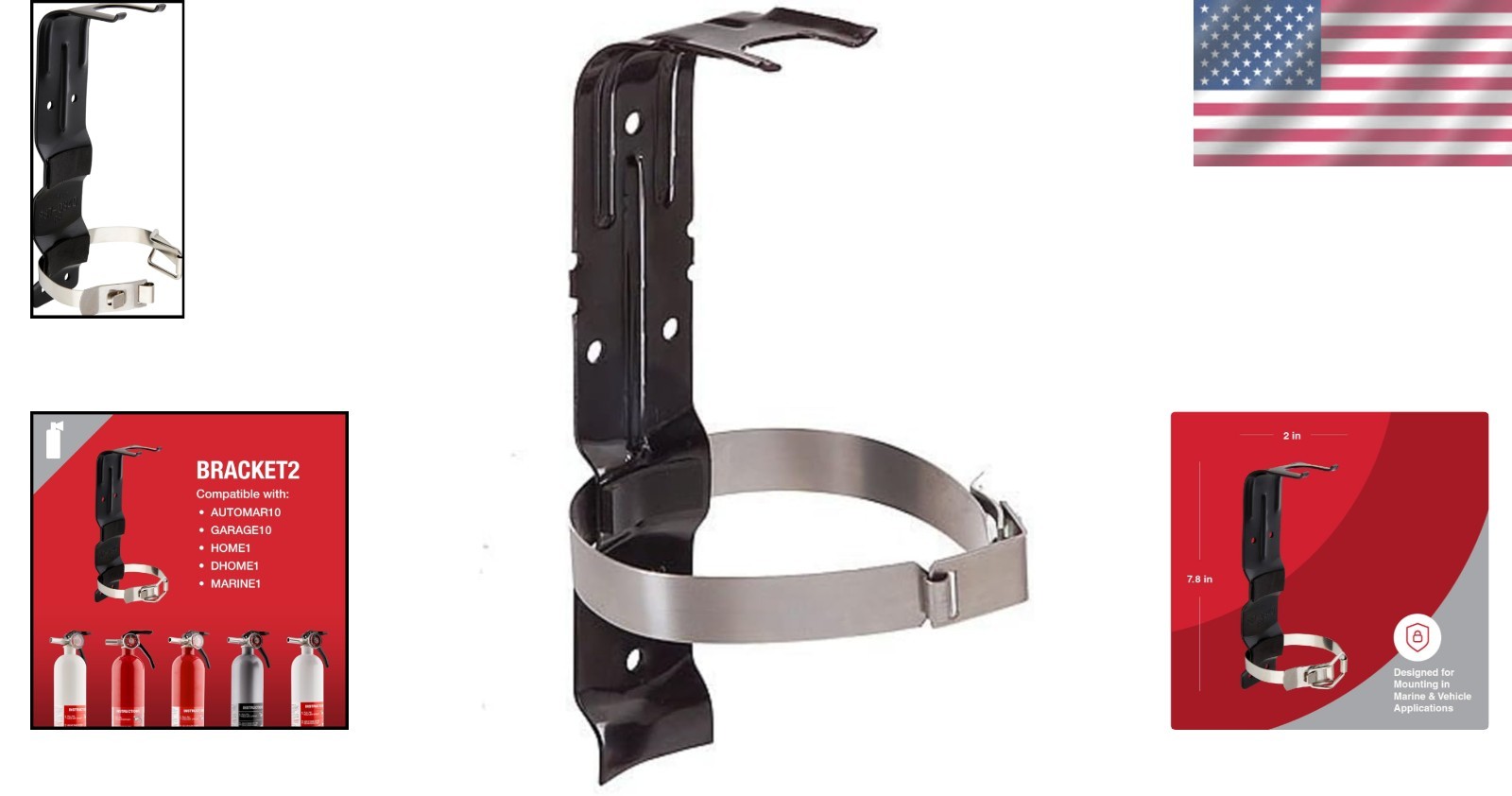 Alloy Steel Fire Extinguisher Bracket for Vehicles and Homes – Easy Installation