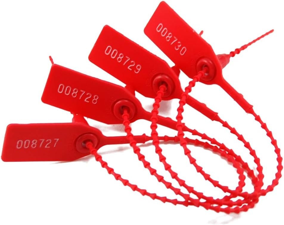Durable 250mm Red Self-Locking Tamper Seals – 100 Count for Total Security