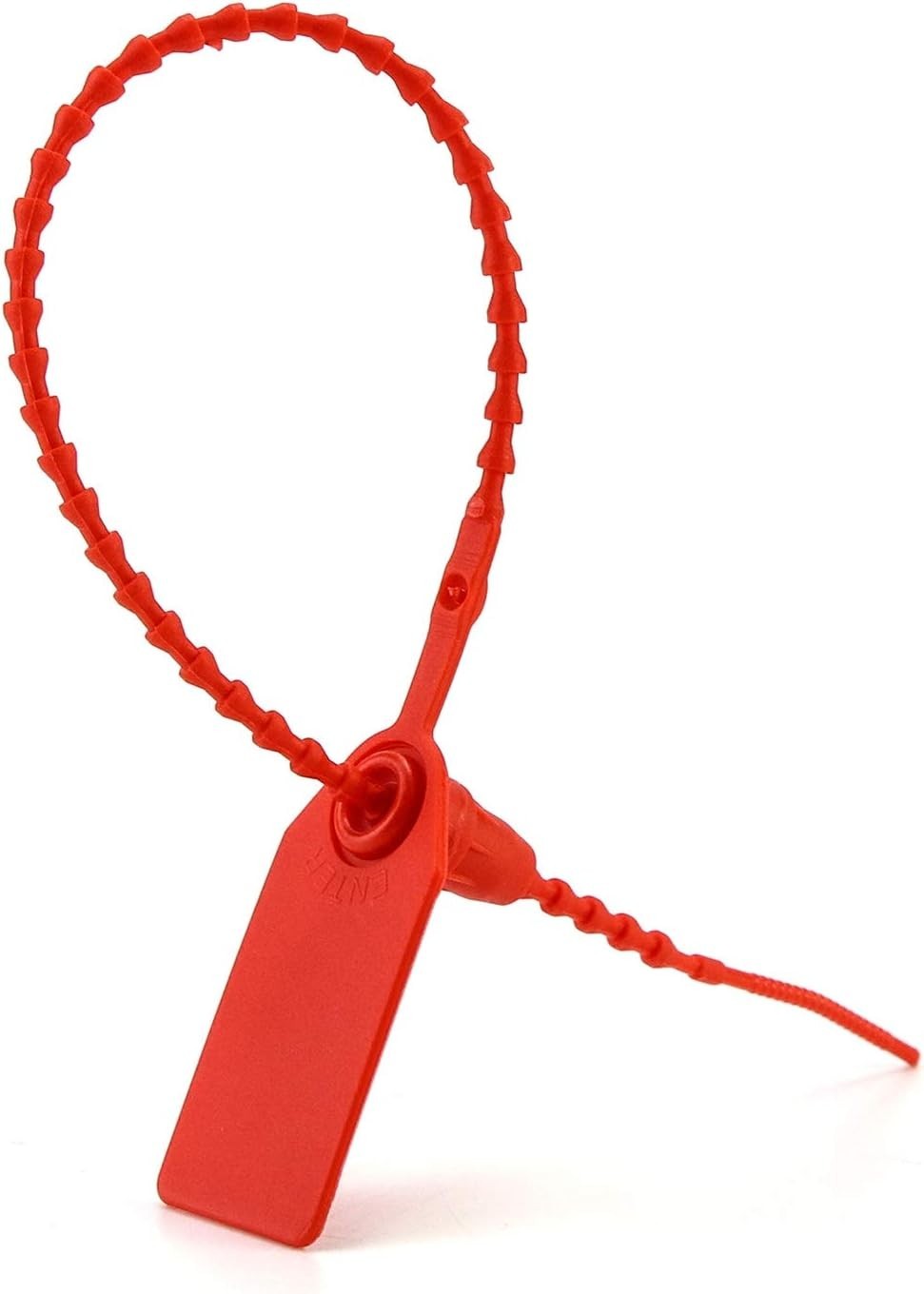 100Pcs Red Tamper Seals – Self-Locking Security Zip Ties for Fire Safety