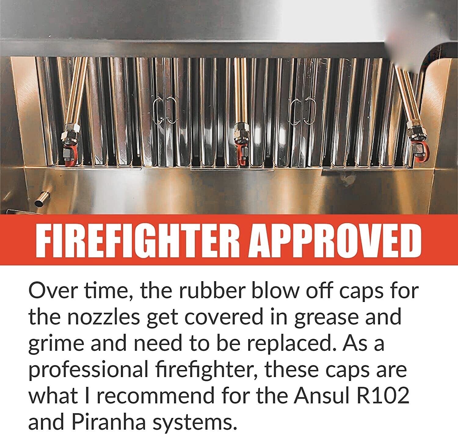 🔥🧯NEW (2) PACK R102 TYPE FIRE SUPPRESSION SYSTEM RUBBER BLOW OFF NOZZLE CAPS