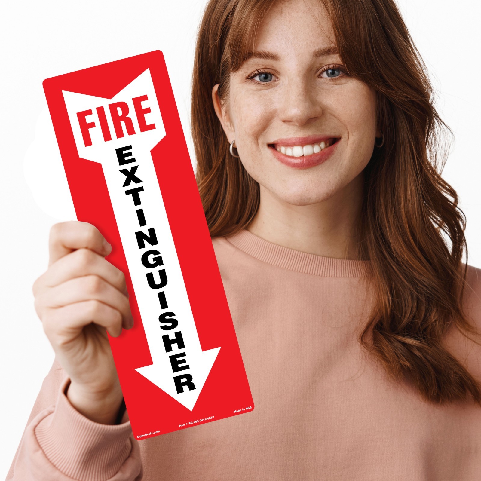 SIGNOGRAFX Fire Extinguisher Sticker Sign,5 Pack 4×12 In Fire Extinguisher Sign