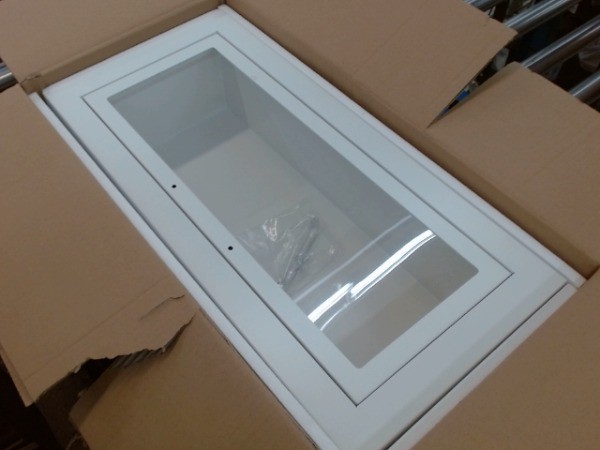 Zonon Semi Recessed Fire Extinguisher Cabinet Steel White Magnetic Door Wall.