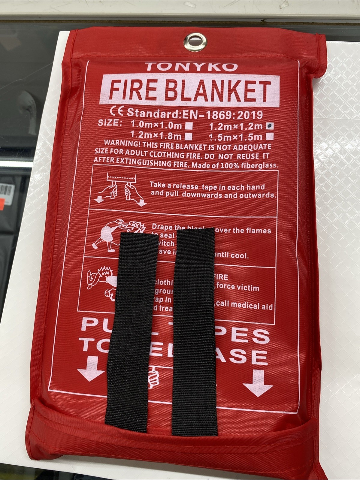 Tonyko Premium Fire Blanket 1.2 M X 1.2M 1869:2019Home Office Emergency New
