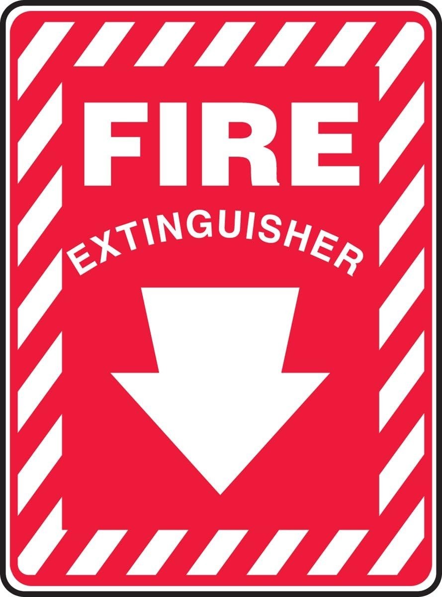 OSHA Approved Fire Extinguisher Sign – 10×7 Durable Plastic for Indoor/Outdoor