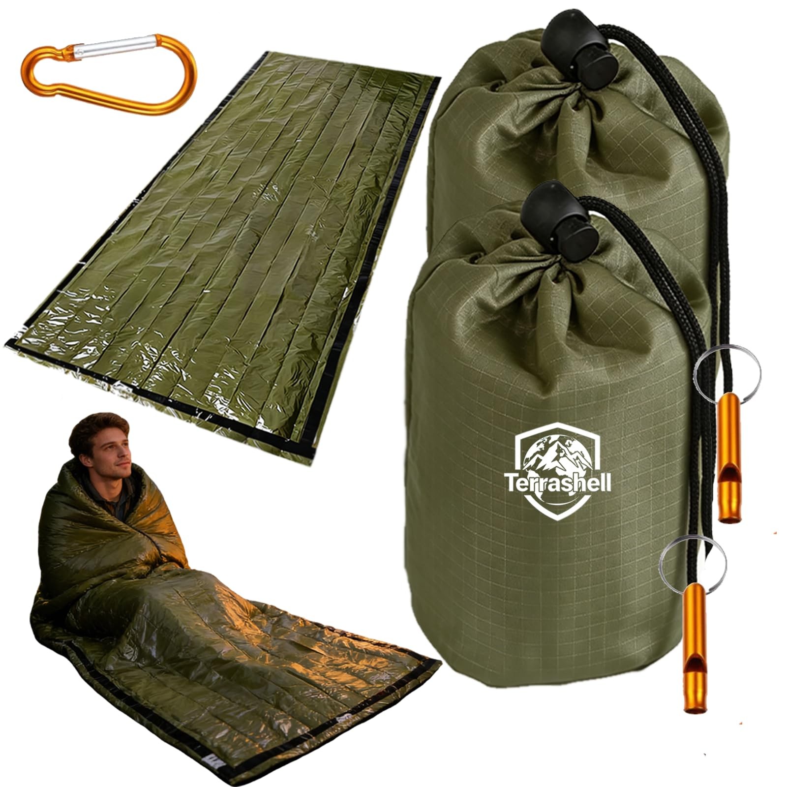 Sleeping Bag, Blanket, Emergency Sleeping Bag, Compact Lightweight, Waterproo…