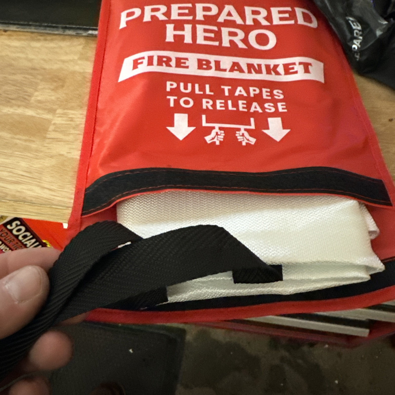 Emergency Fire Blanket Prepare Hero 40×40” Firefighter Rescue Fireproof Car Auto