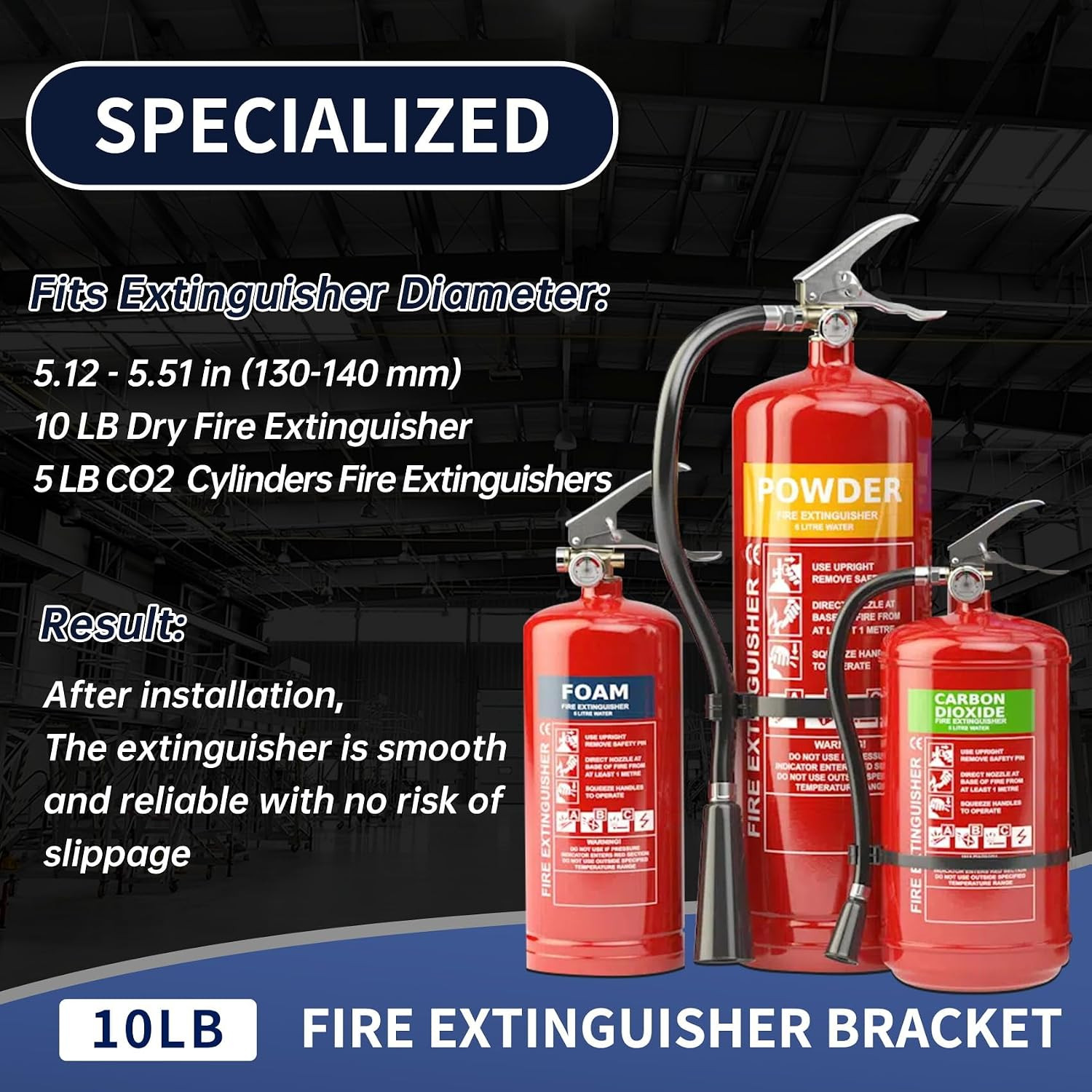 Soporte De Extintor De Incendios Resistent Acero Para Camion Barco 10lb 2pcs