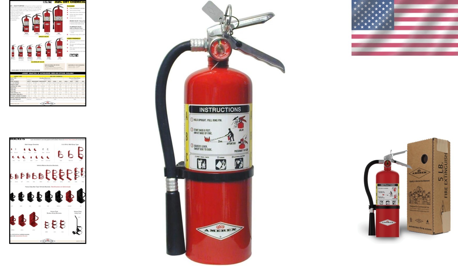 Durable 5 lb Fire Extinguisher – 14 Seconds Discharge for Home & Office Safety