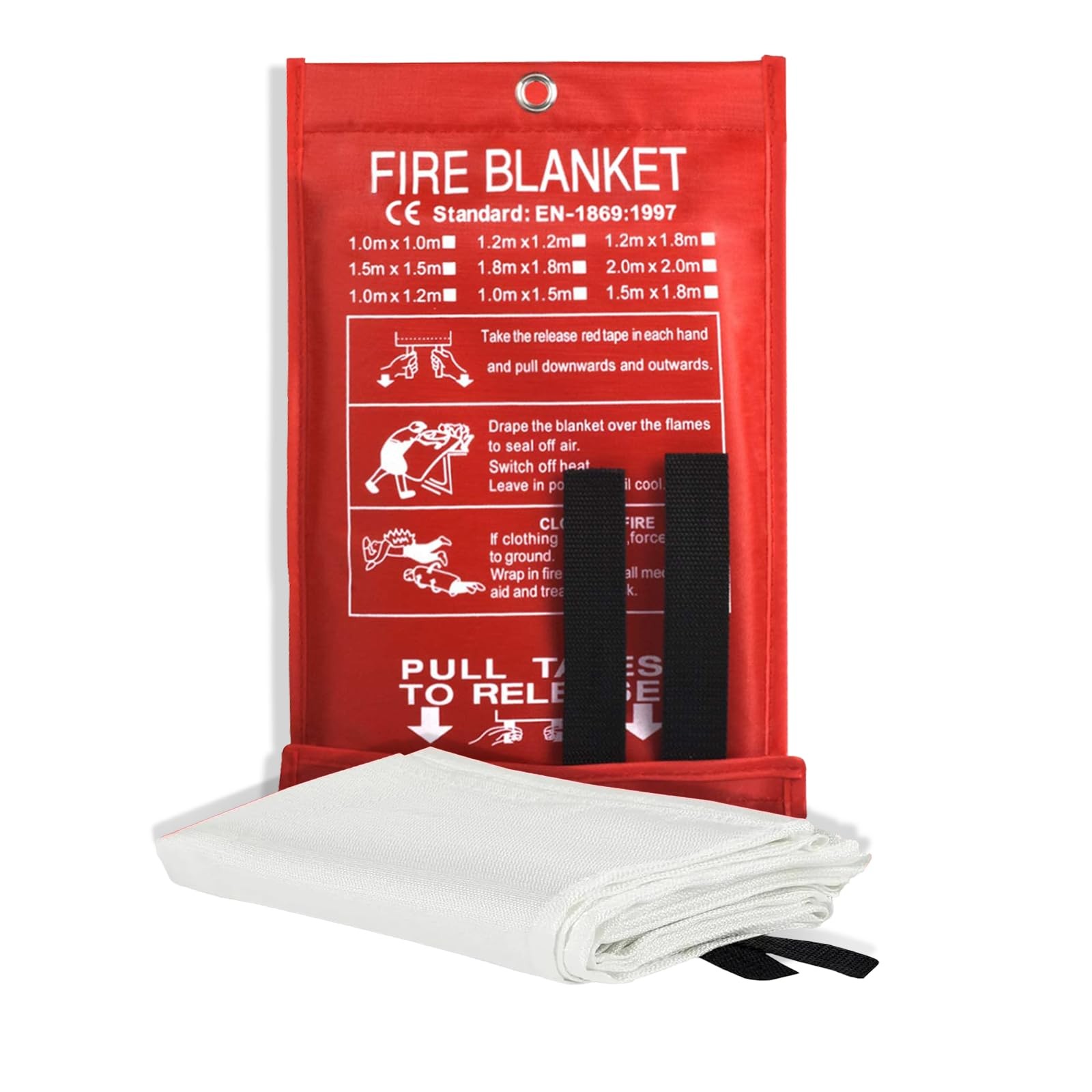 4 Pack Fire Blanket 40×40 Fiberglass Emergency Safety Smothering Tool Home Kitch