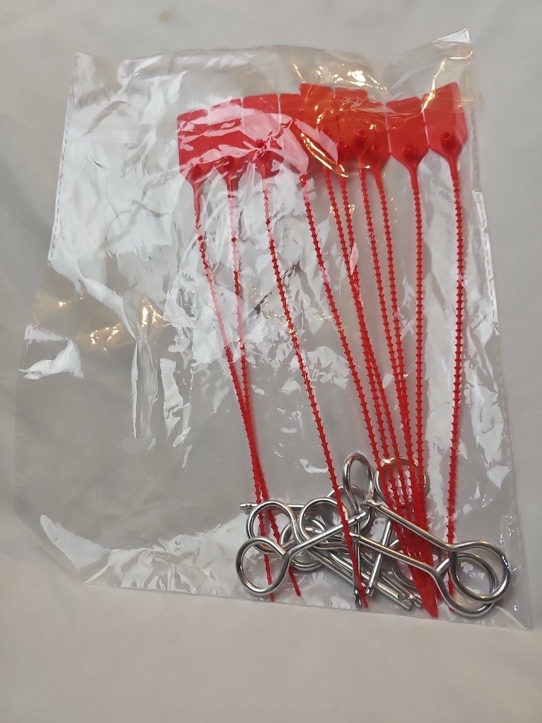 🔥🧯10-FIRE EXTINGUISHER TAMPER FLAG SEALS +10-PULL PINS