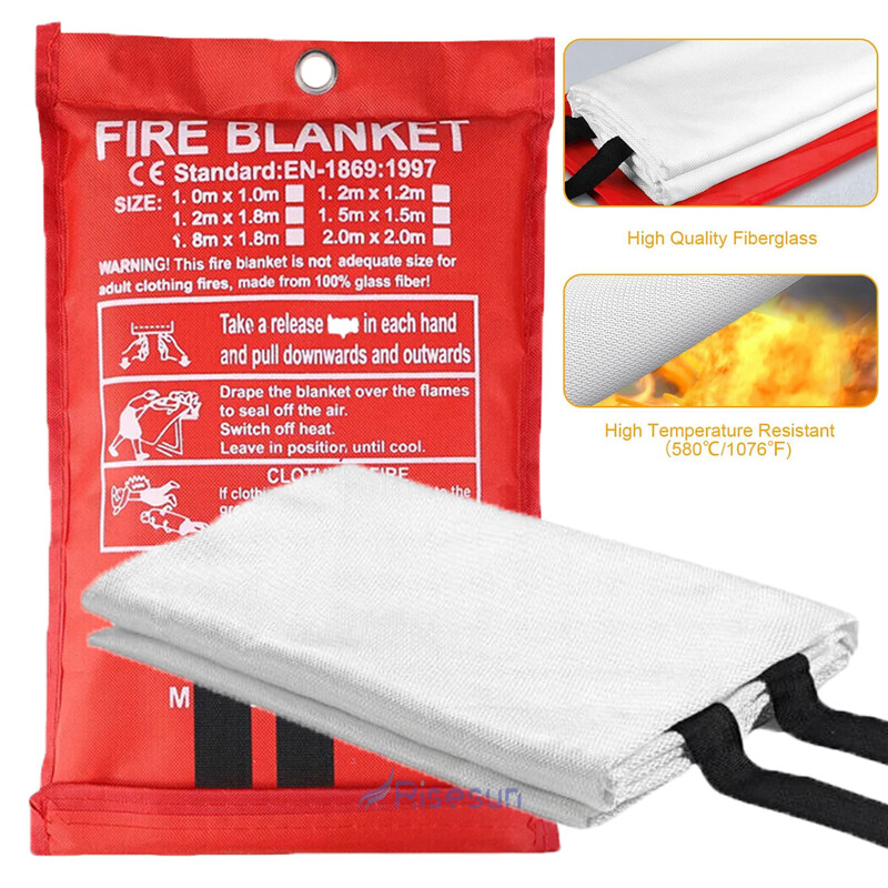 Fiberglass Fire Blanket 1/2/4/6PCS, Emergency Home Retardant Prepared 59”x59”