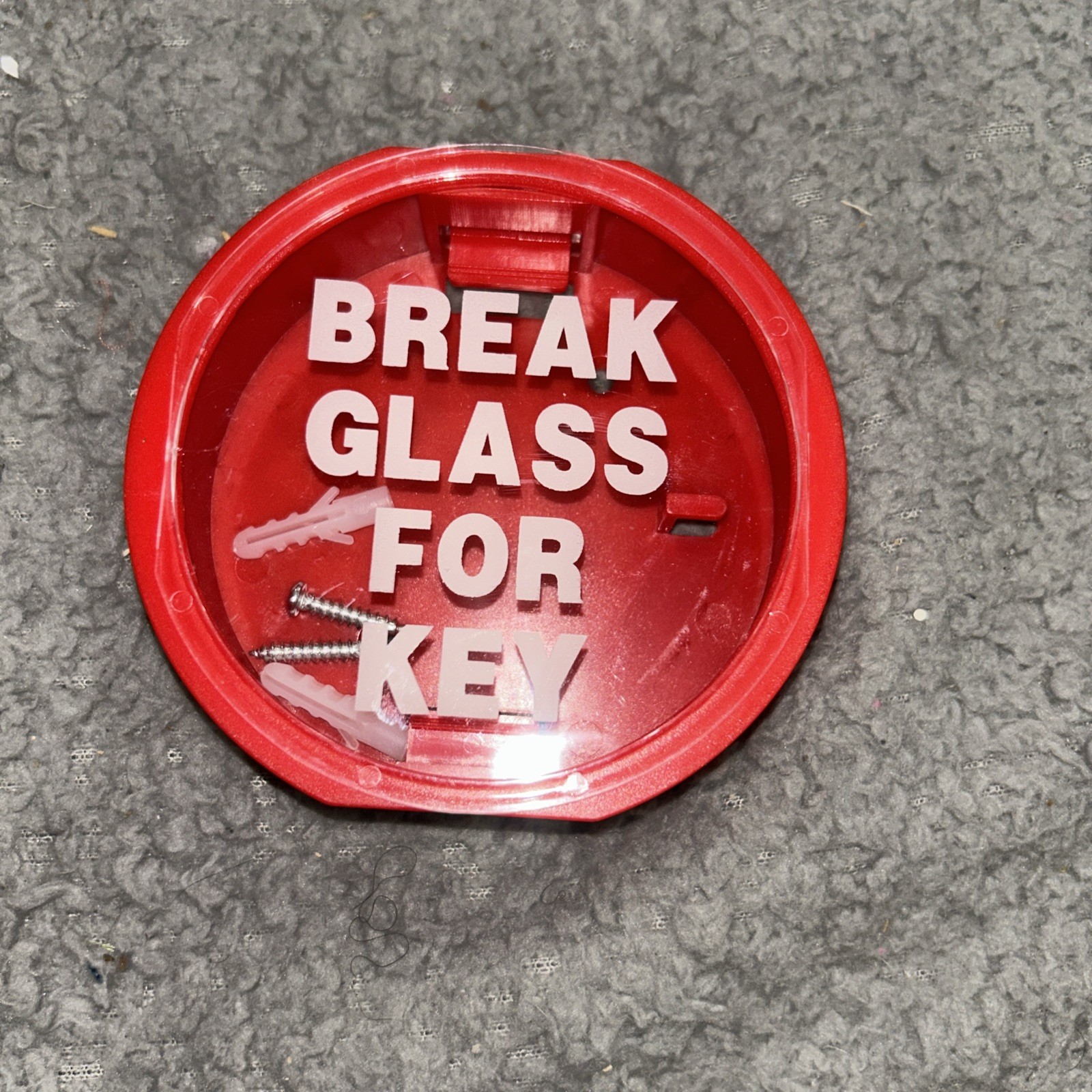 ╰➤ 🔥🧯Break glass “KEY BOX” ABS Plastic…4 1/4″ diameter 🔥🧯