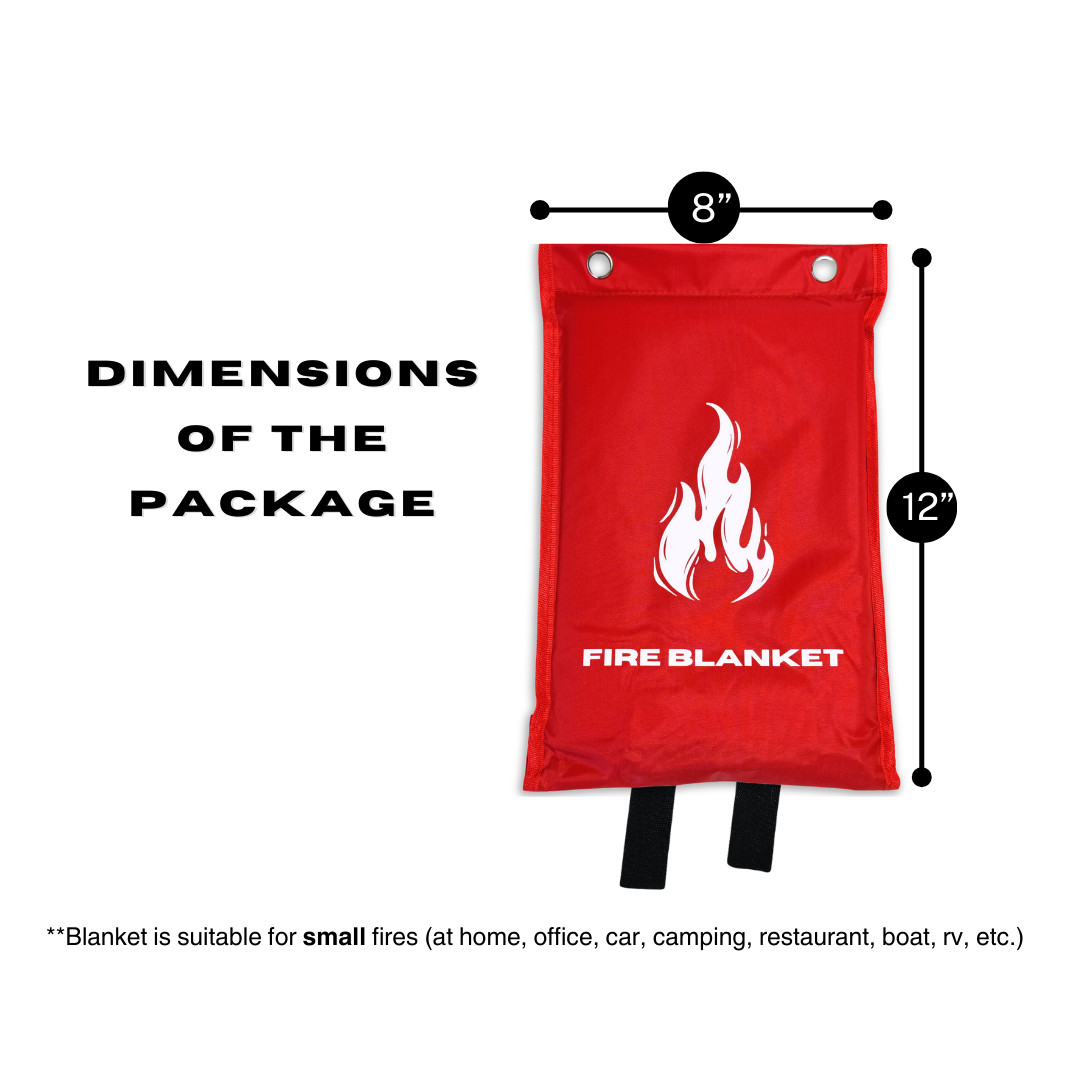 Motivpart Fire Blanket Emergency Survival Kit 2 Pack Size 39″x39″ Safety Blanket