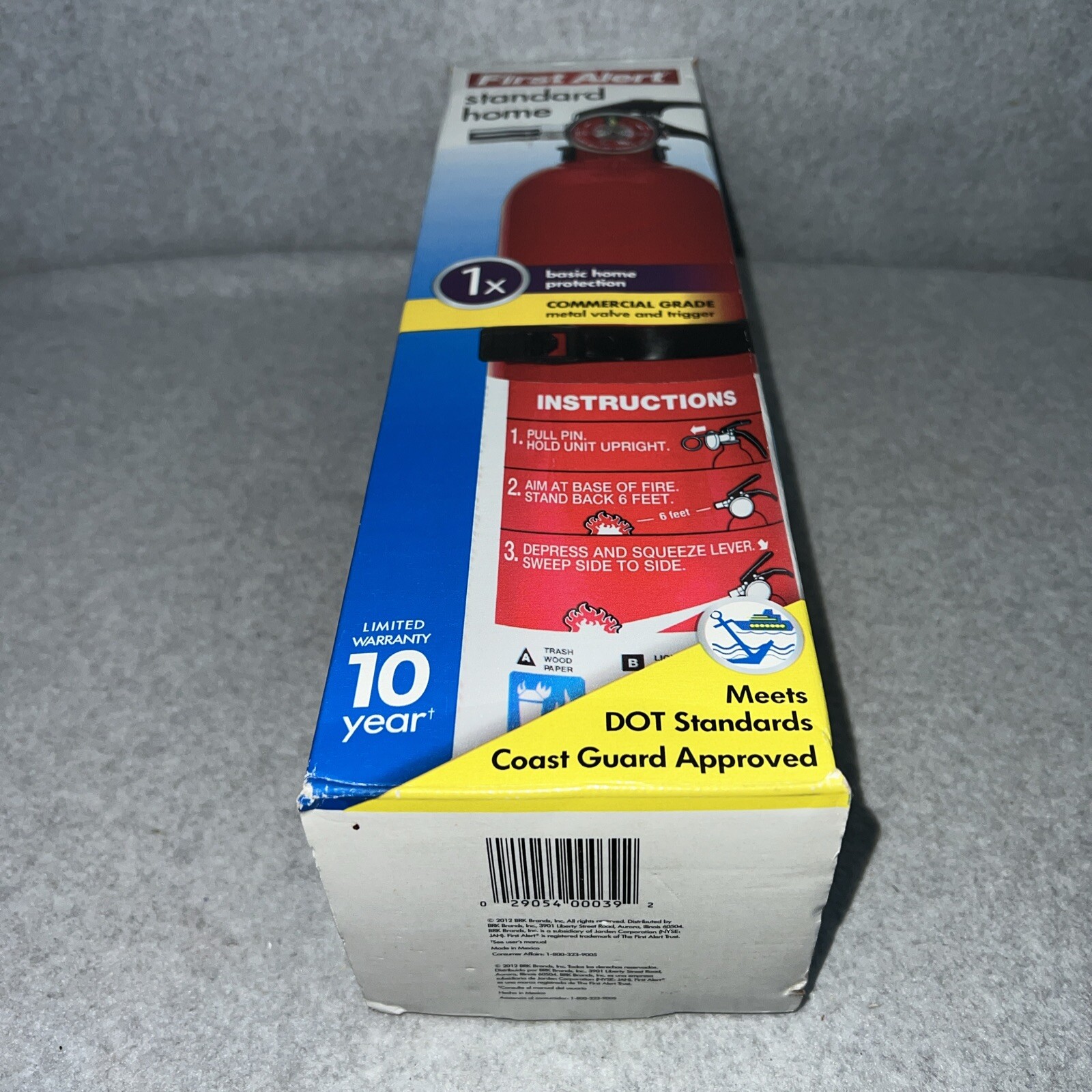 First Alert HOME1 Rechargeable Standard Home Fire Extinguisher UL Rated 1-A:10-B