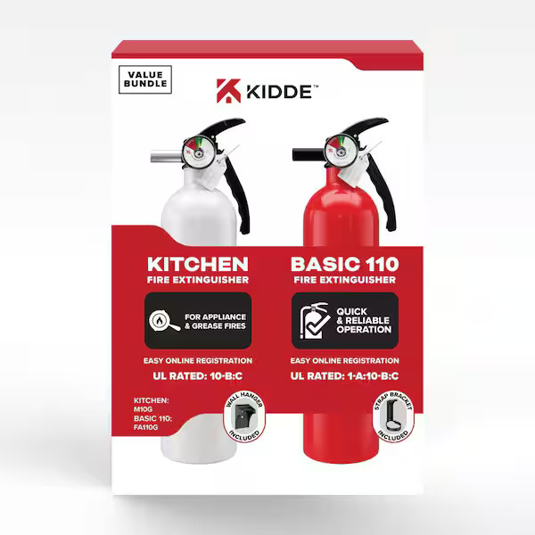 Residential and Kitchen 1-A:10-B:C Class ABC and Class BC 5.5 lbs. Fire Extingui
