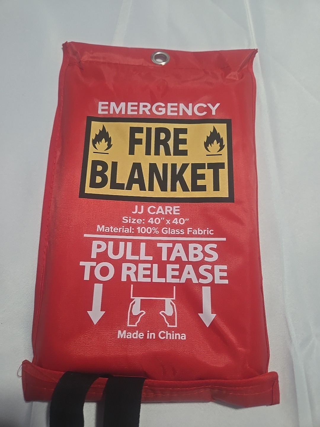JJ CARE Fire Blanket for Home Emergency-40″x40″ (X4 BLANKETS)