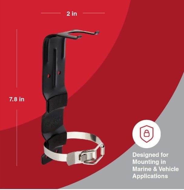 FIRST ALERT BRACKET2 Replacement Fire Extinguisher Bracket, Black