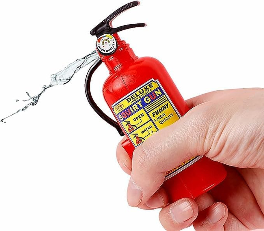 3Pcs Realistic Fire Extinguisher Toys, 4 Inches Refillable Firefighter Water Squ