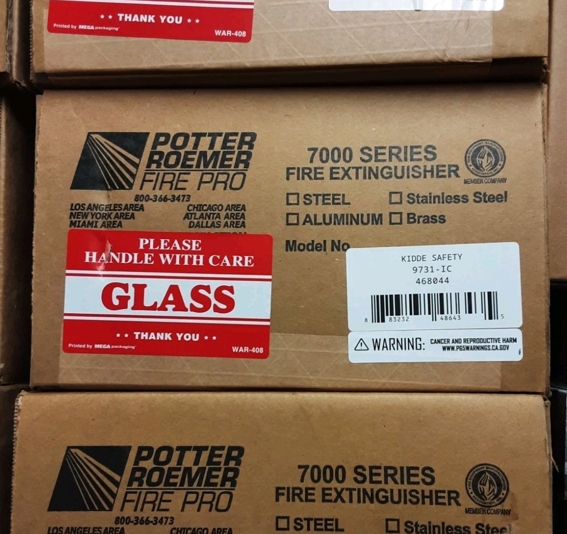468044 Potter Roemer Semi-Recessed 5-Pound Fire Extinguisher Cabinet