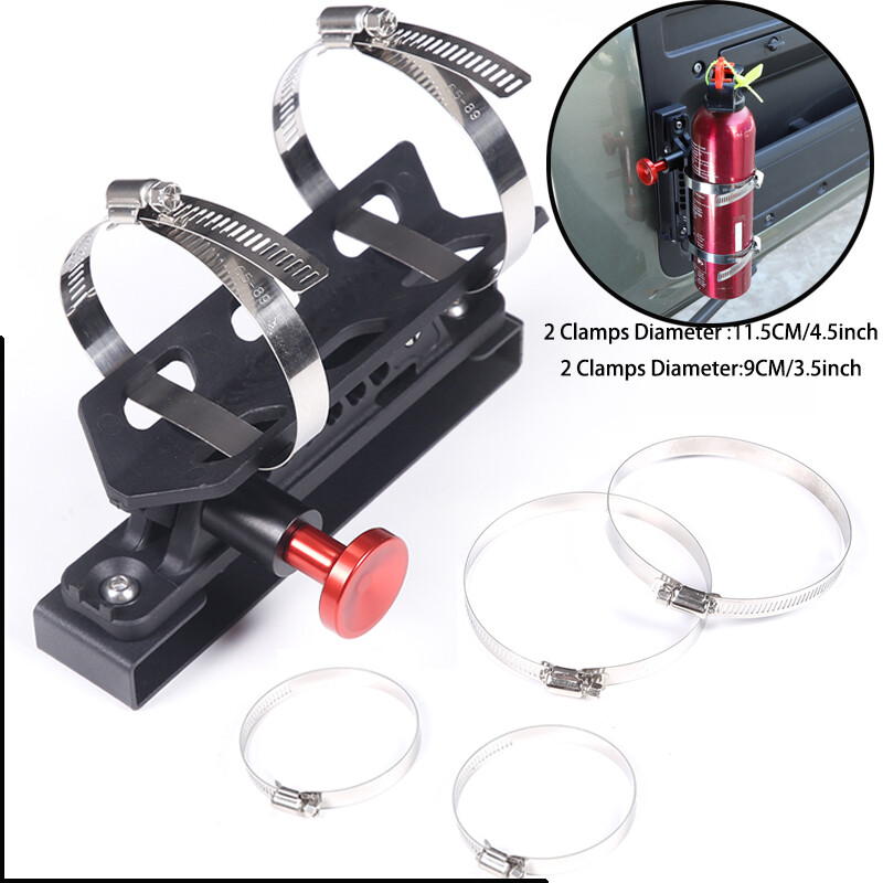 Rear Door Fire Extinguisher Holder Bracket Adjustable For Land Rover Defender