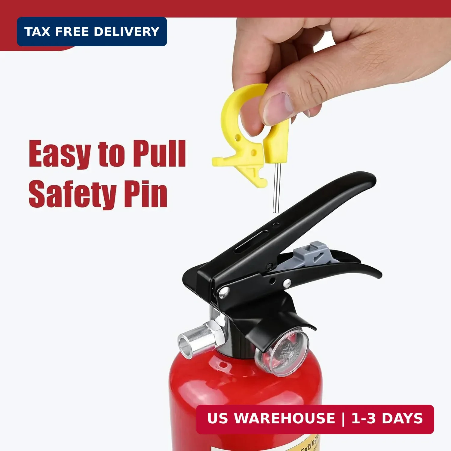 2 Pack ABC Fire Extinguisher – 2.5lb 1A:10B:C Dry Chemical Fire Extinguisher wit