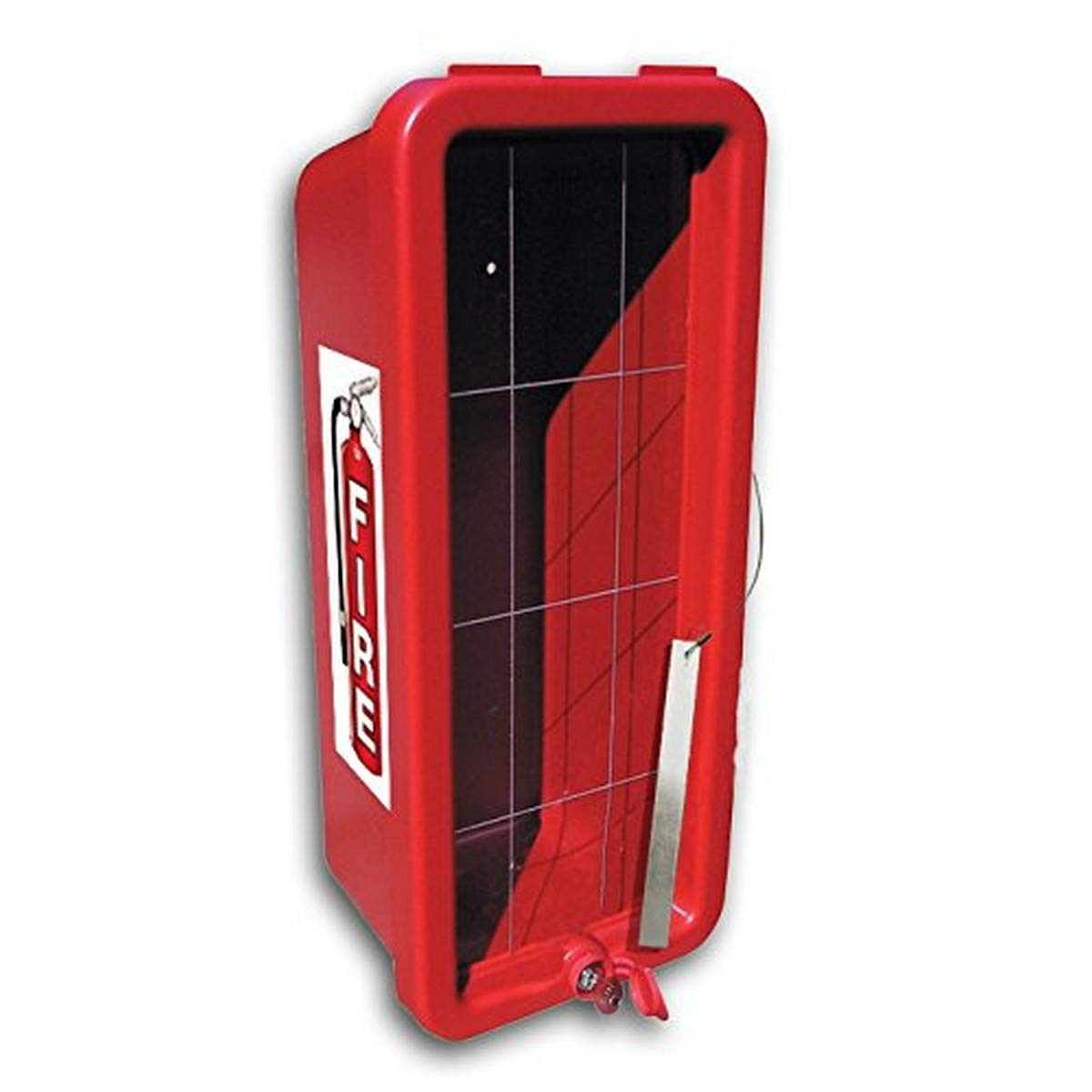 Red Plastic Chief Fire Extinguisher Cabinet for 10lb. Extinguisher w/Breaker Bar