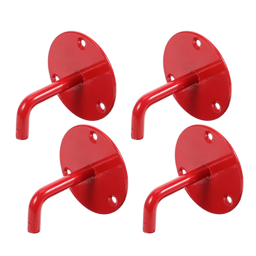 4Pcs Durable Iron Fire Extinguisher Wall Mount Brackets Red Universal Holder