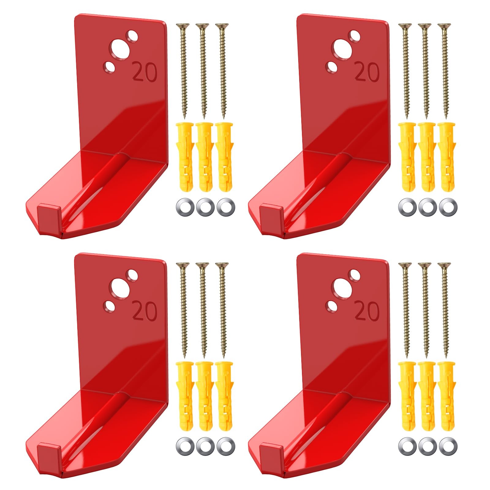 4 Pack Fire Extinguisher Mounts & Brackets, Fire Extinguisher Wall Hook Holde…